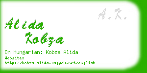 alida kobza business card